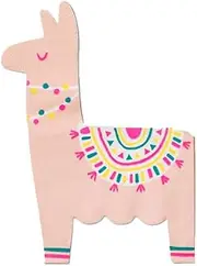 Coterie Happy Llama Napkins (Set of 25 Napkins) - LLama Party Napkins for Llama Birthday Decorations or Cinco de Mayo Fiesta Party Decorations - 7.5" Llama Birthday Party Cocktail Napkins