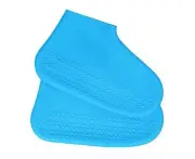 Blue Waterproof Silicone Shoe Cover Protective Water Rubber Boot Overshoe L