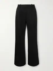 [Victoria Beckham] Victoria Beckham - Cropped Crepe Flared Pants - Black - UK 12 UK 12 Black