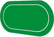 Poker Mat 10 Players Texas Hold'em Rubber Mat Poker Top Mat for Table Foldable Movable Poker Table Arrangement for Poker Games Blackjack Casino (140 x 70 x 0.2 cm, Green)