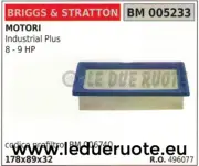 496077 Air Filter Engine Briggs & Stratton Industrial Plus 8 9 HP 178x89x32