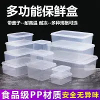 在飛比找蝦皮購物優惠-保鮮盒冰櫃專用食品級塑膠透明密封盒商用廚房收納盒子帶蓋大小號