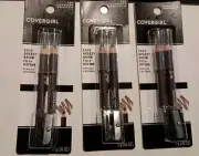 Lot of 3 2-pks CoverGirl Easy Breezy Brow Fill & Define Pencils #505 RICH BROWN