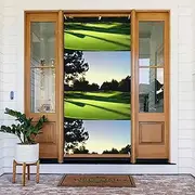 Golf Course Welcome Door Cover Decorations Porch Banner Sign For Party Indoor Outdoor Decorations
