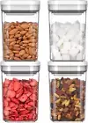 4 Pack Airtight Food Storage Container Set, BPA Free Kitchen Pantry Organization