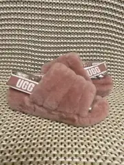 UGG FLUFF YEAH SLIDE PINK DAWN SLINGBACK SHOES SLIPPERS SIZE 7 WOMENS