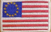Betsy Ross US Flag Morale Tactical Patch W/ VELCRO® Brand Fastener White Border