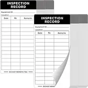 200 PCS Inspection Record Stickers, Joyfulmap Safety Inspection Forms Tags for Accident Prevention, Equipment Maintenance, Warehouse Safety, Machine Inspection, Self Adhesive Lables, Black, 5"x 3"