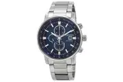 Citizen Eco-Drive Chronograph Stainless Steel Blue Dial CA0840-87L 100M Men's Watch