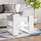 Square Coffee Table Wooden Sofa Lounge Living Room Lamp Side Furniture White