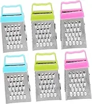 Vaguelly 6Pcs Mini Vegetable Grater Multi Function Kitchen Tool for Cheese Garlic Potatoes and More Non Slip Handle Easy to Clean and Resistant