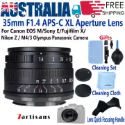 7artisans 35mm F1.4II APS-C Lens for Sony E Fujifilm Nikon Z Canon EOSM EF M4/3