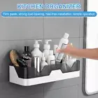 Wall Mounted Bathroom Storage Shelf Spices Organizer Racks Shower Shampoo Brush◇