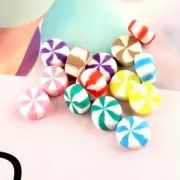 20 pcs Striped Jelly Drops Candy Sweets Cabochons Craft Decor Slime Charms