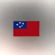 Samoa Flag Patch — Iron On Badge Embroidered Motif — Samoan World Mini