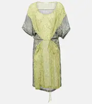 [Dries Van Noten] Dries Van Noten Printed georgette minidress AU 10 multicoloured