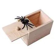 Spider Prank Scare Box，Wooden Surprise Box Practical Surprise Joke Boxes,