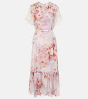[Zimmermann] Zimmermann Crush floral belted midi dress AU 12 multicoloured