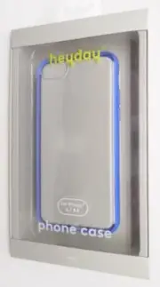 Heyday Phone Bumper Case for Apple iPhone 6, 7 & 8 - Bright Blue / Clear