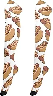 [Caihoyu] Women'S Knee-High Socks Lightweight Tube Socks Long Stockings Thigh Highs Socks for formal Events Hot Dog Seamless, Hot Dog Seamless