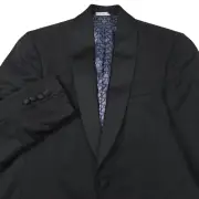 $798 Ted Baker Black Wool & Mohair Shawl Lapel Tux Dinner Jacket Mens Size 36S