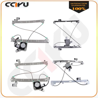 New Window Regulator 2 Pair of for 2003-2006 Cadillac Escalade ESV w/ Motor