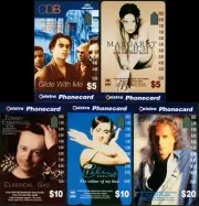 1996 Australia Sony Music Set Of 5 Phone Cards Mint Never Used, VGC