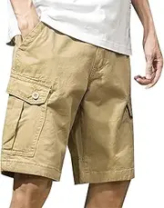 [Generic] Nylon Shorts Mens with Pockets Trendy Casual Loose Cropped Pants Unlined Running Shorts