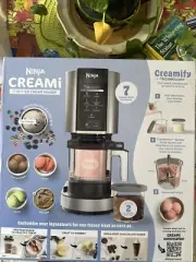Ninja CREAMi Electric Ice Cream Maker 7 OneTouch Programs Silver Black NC-301