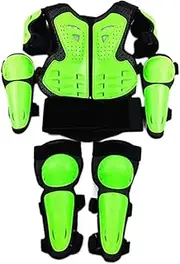 Body Armour Vest, Motorcycle Body Armour for Kids Motocross Body Armour Vest with Knee Pad and Elbow Pad Motorcycle Armor Protective Gear Set Racing Safety Armour Skateboard Accessories for Kids