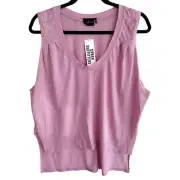 Out from Under Urban Outfitters NEW Lt Purple Aimee Burnout HiLow Tank Top Small