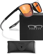 HMTIY Blue Light Blocking Glasses Gaming- Filtering Computer Gaming Screen/TV/Phone UV Blue Ray - Amber Lens