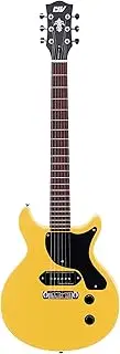 IYV 6 String ILJR-200 Solid Basswood Body Electric Guitar, TV Yellow, Right