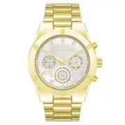 Vince Camuto Gold Steel Silver Dial Multi-function Men's Watch - VC1104WTGP