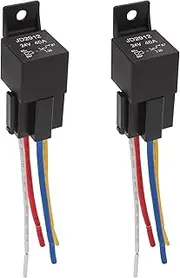2 Pack JD2912 Car Relay Harness, 24V 40A, 4 Pin SPST, 12AWG Harness Sockets, Automotive Switches and Starters, for Automotive Truck Van Motorcycle Boat (2)