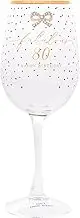 Lesser & Pavey Gibson Gifts Jewelled 80th Wine Glass