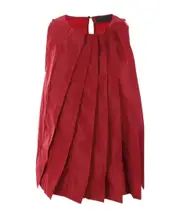 sleeveless pleated blouse 1,3 Red