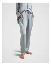 [Fine Day] Pure Silk Pants in Light Blue