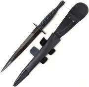Australian army commando dagger with leather sheath UK made J Nowill Sheffield