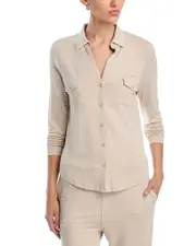 Majestic Filatures Point Collar Button Front Shirt