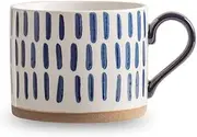 BOSUGE, Soup Cup with Handle, Ceramic Soup Mug Microwave Safe, Cute Breakfast Bowls for Coffee, Dessert,-A~blue-14x10x8.5cm, 500ml (Color : B)