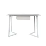 Design Square Modern Office Computer Writing Study Desk Table 110cm - White