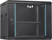 9U Wall Mount Network Server Cabinet, 39.37 Cm Deep, Server Rack Cabinet Enclosu
