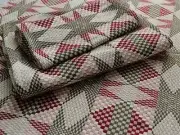 AMERICAN STAR 14 X 32" TABLE RUNNER 8 POINT STAR CRANBERRY / GREEN / OFF WHITE
