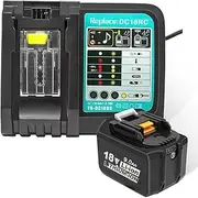 9.0AH Rechargeable Battery For Makita 18V LXT Li-Ion BL1830 BL1850 BL1860 & DC18RC Charger