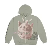 Travis Scott Cactus Jack New Sight Zip Up Hoodie Olive