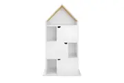 Quinta Bookshelf with Cabinet - White & Natural