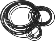 Generic Professional Cassette Tape Player Belts 1.2mm Square Rubber Belts 30pcs Set for Recorder Repair