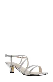 Touch Ups Maisie Kitten Heel Slingback Sandal in Silver at Nordstrom, Size 7