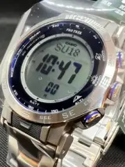 CASIO PRO TREK PRW-31YT-7JF Solar Atomic Radio Titanium Band Digital Mens Watch